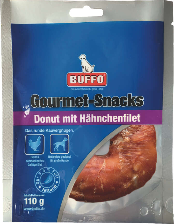 BUFFO Hundeleckerli Gourmet-Snacks Donut
